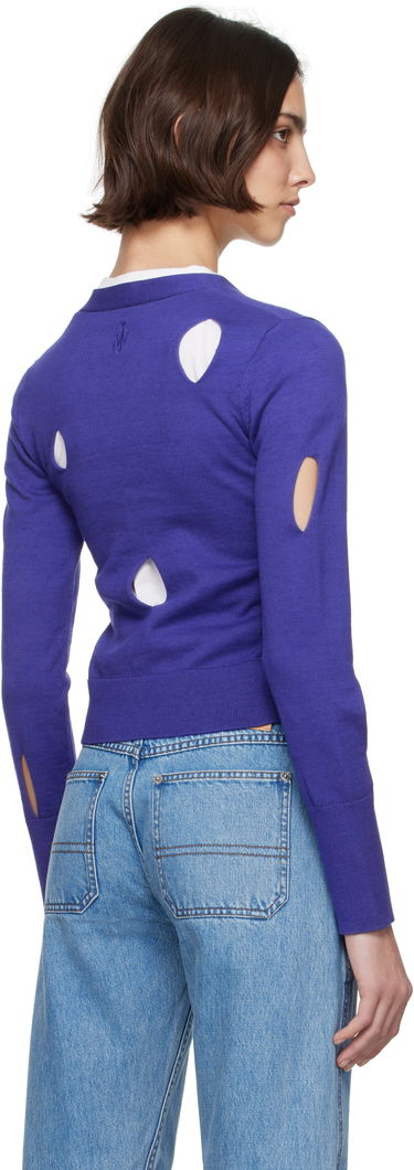 Pleteni pulover JW Anderson JW Anderson Slit Cardigan Lila | KW1413-YN0440, 2