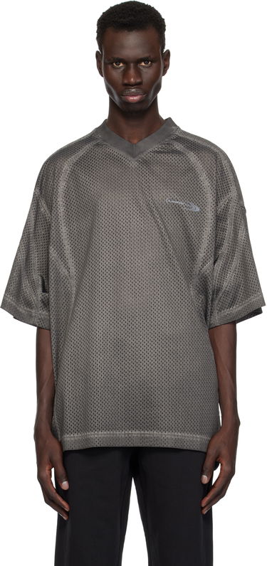 Dres Alexander Wang Alexander Wang Mesh Short Sleeve T-Shirt Siva | UCC1251733, 0