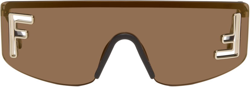 Sončna očala FENDI 'FF' Squared Sunglasses Rjava | FE40168UW0032G 192337229985