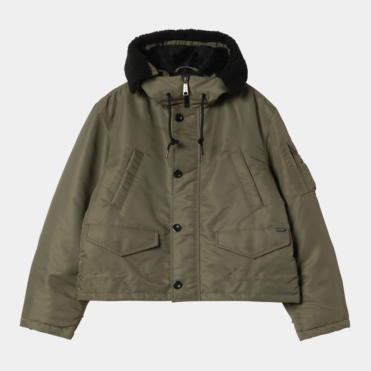 Parka Carhartt WIP Oltera Hooded Jacket with Sherpa Lined Hood Zelena | I035318_9, 0