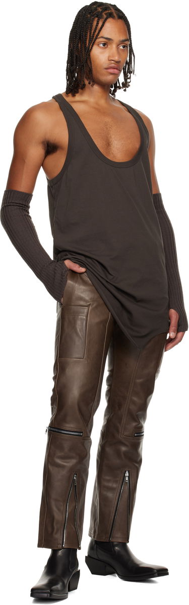 Majica brez rokavov Rick Owens Concordians Pony Tank Top Rjava | RR02E1101 JA, 3