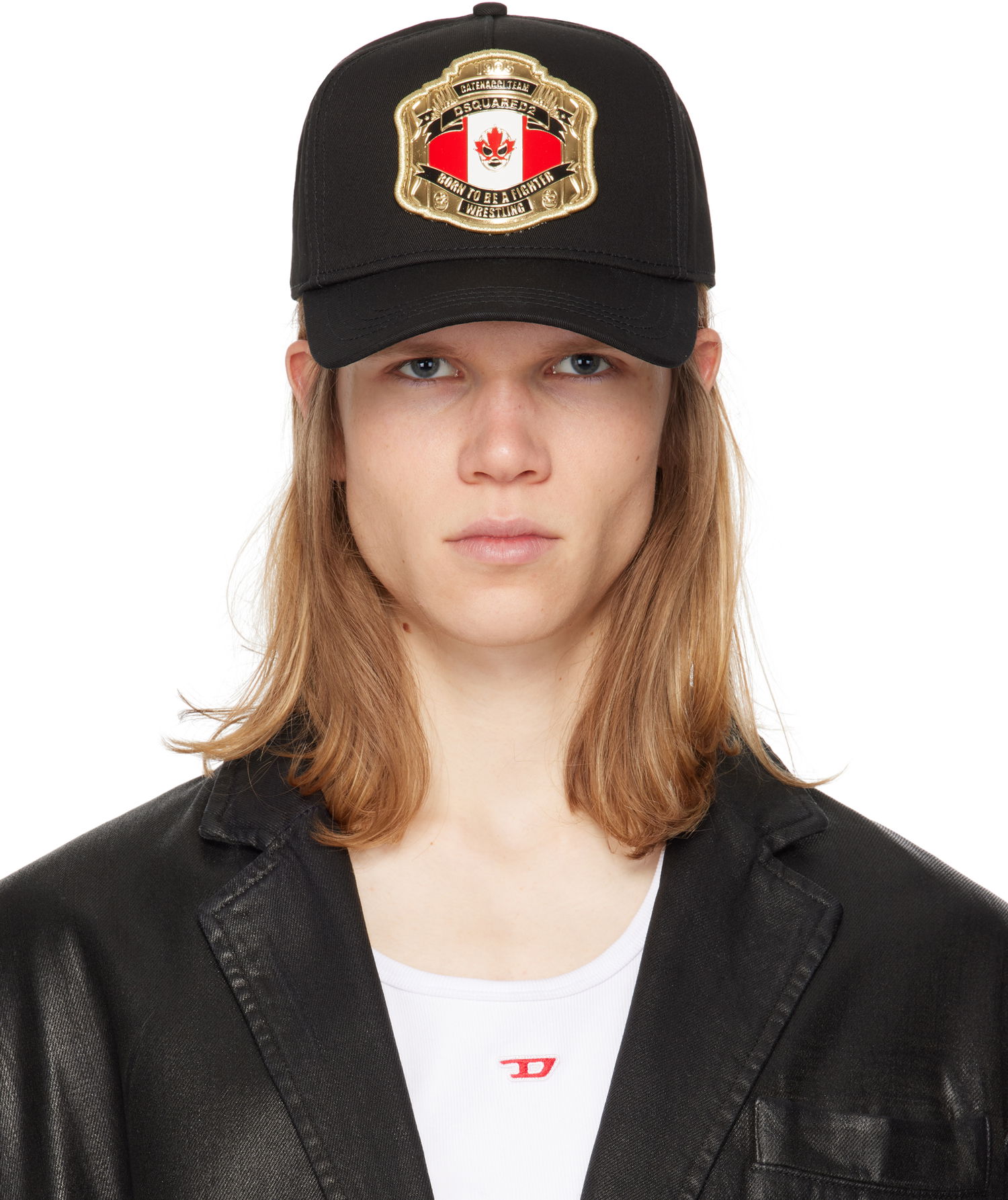 Kapa DSQUARED2 Dsquared2 Boxeur Patch Baseball Cap Črna | BCM0903-05C00001-2124, 0