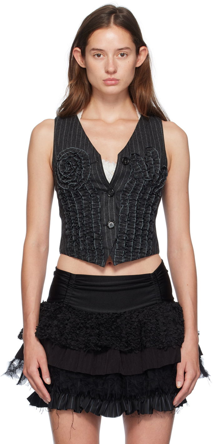 Pleteni pulover Andersson Bell Vest Tailoring Črna | atb1176w, 0