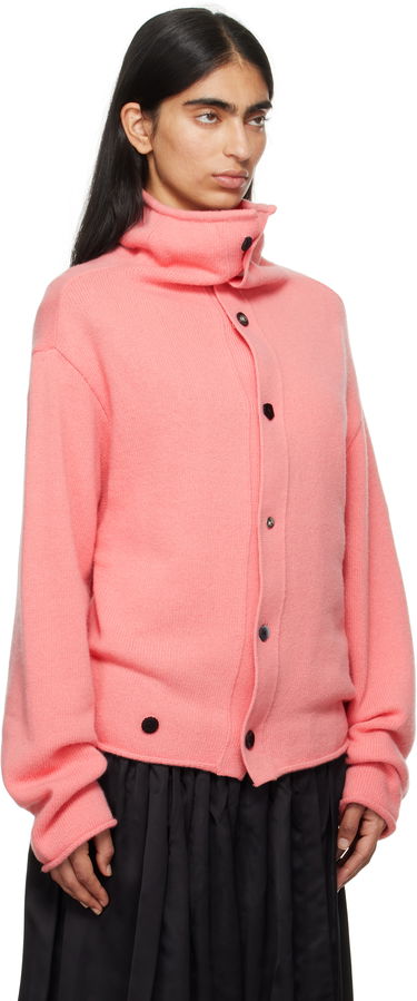 Pleteni pulover ADER ERROR Mock Neck Button Cardigan Roza | BN01FWKT0703PK, 4