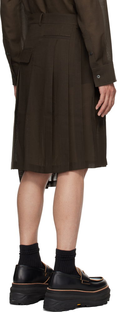 Krila Feng Chen Wang Feng Chen Wang Pleated Asymmetrical Skirt Rjava | FUS19SK01K, 2