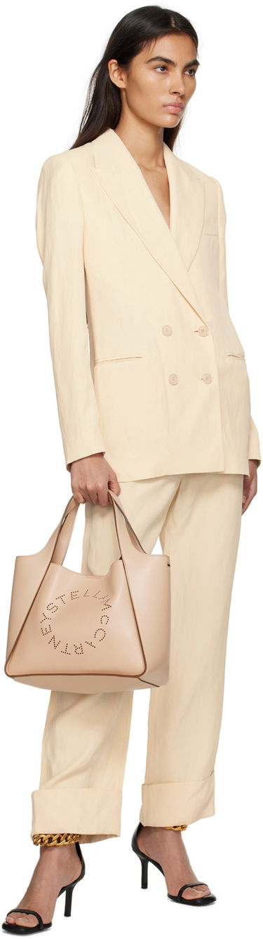 Hlače Stella McCartney Button Trousers Bež | 640049STA49, 3