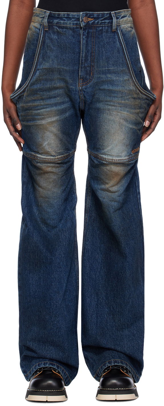 Kavbojke We11done Wire Relaxed Fit Jeans Modra | WD-DP0-24-328-W-NV, 0