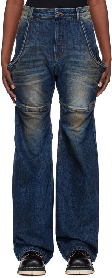 Kavbojke We11done Wire Relaxed Fit Jeans Modra | WD-DP0-24-328-W-NV, 0