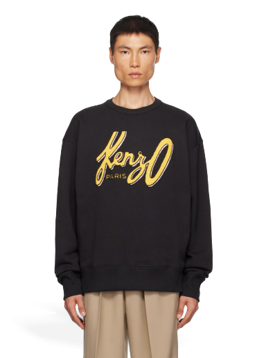 Pulover KENZO Paris Archive Logo Črna | FD65SW0884MB
