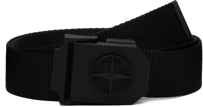 Pasovi Stone Island Stone Island Nylon Tape Belt Črna | K2S15 9300003 S0071