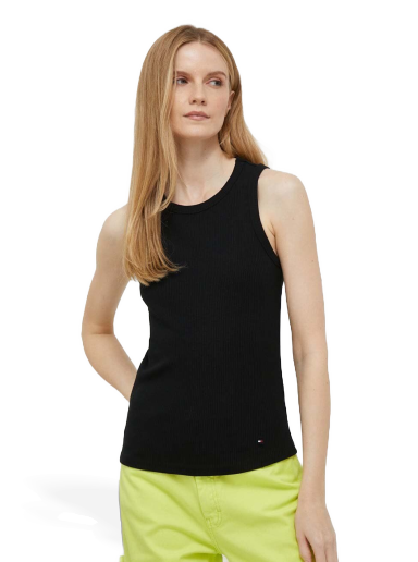 Majica brez rokavov Tommy Hilfiger Tank Top Črna | WW0WW38635