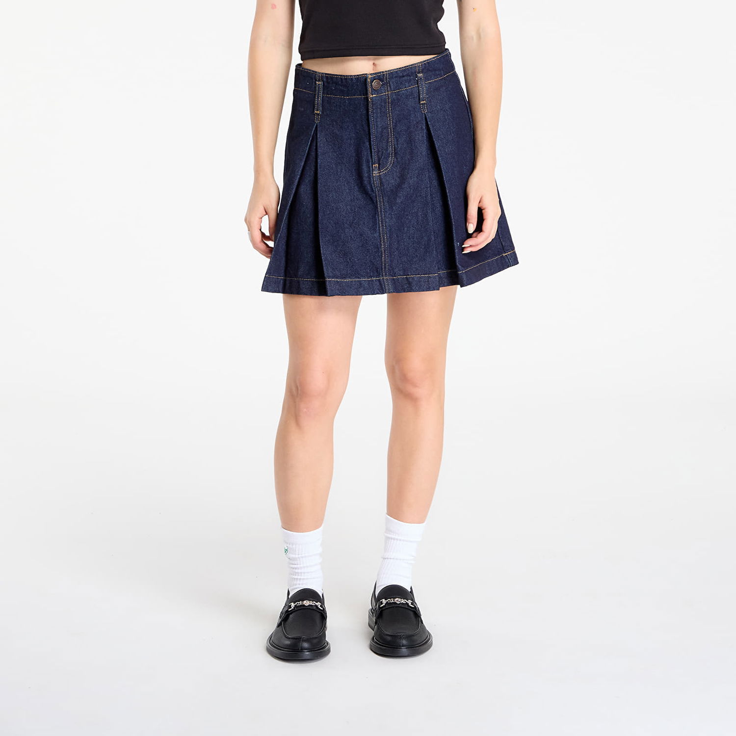 Krila CALVIN KLEIN Skirt Jeans Pleated Denim Skirt Blue Mornarica | LV047C717G N8D, 0