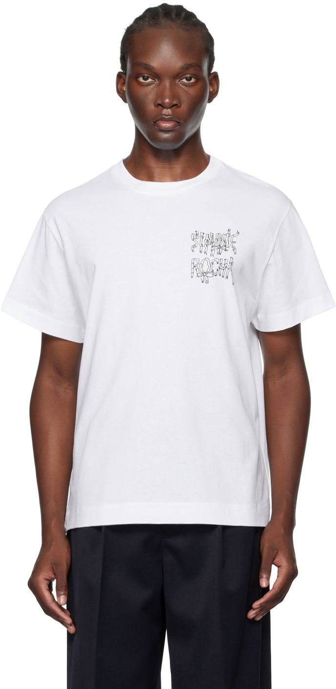 Majica Simone Rocha Simone Rocha Ribbon Logo T-Shirt Bela | 5195P19P20-M 0569, 0