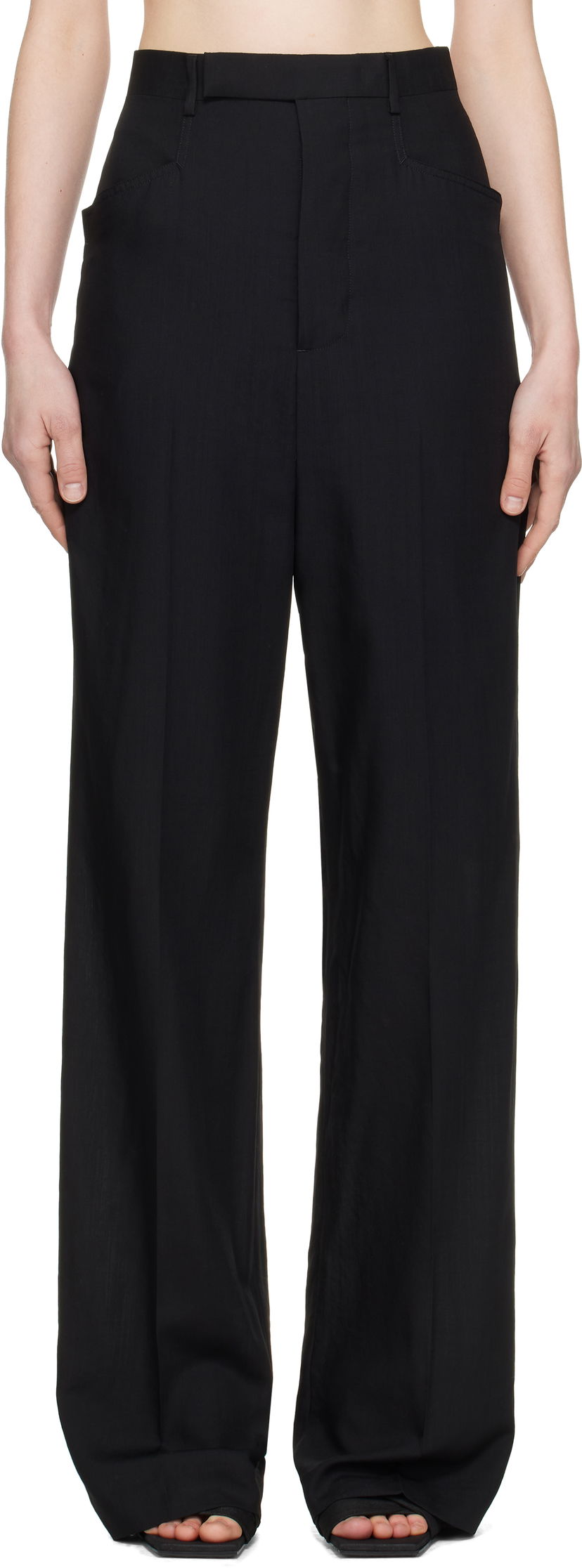 Hlače Rick Owens Rick Owens Hollywood Mastadon Trousers Črna | RP01E7352 WG
