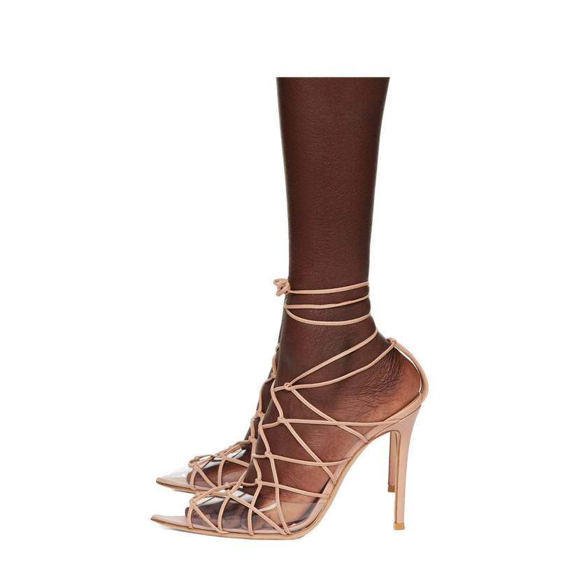 Superge in čevlji Gianvito Rossi Miria Lace-Up Heels Bež | G95386.15RIC.PLN