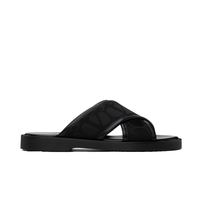 Superge in čevlji Valentino Garavani Black Toile Iconographe Sandals Črna | 4Y2S0H61IDQ