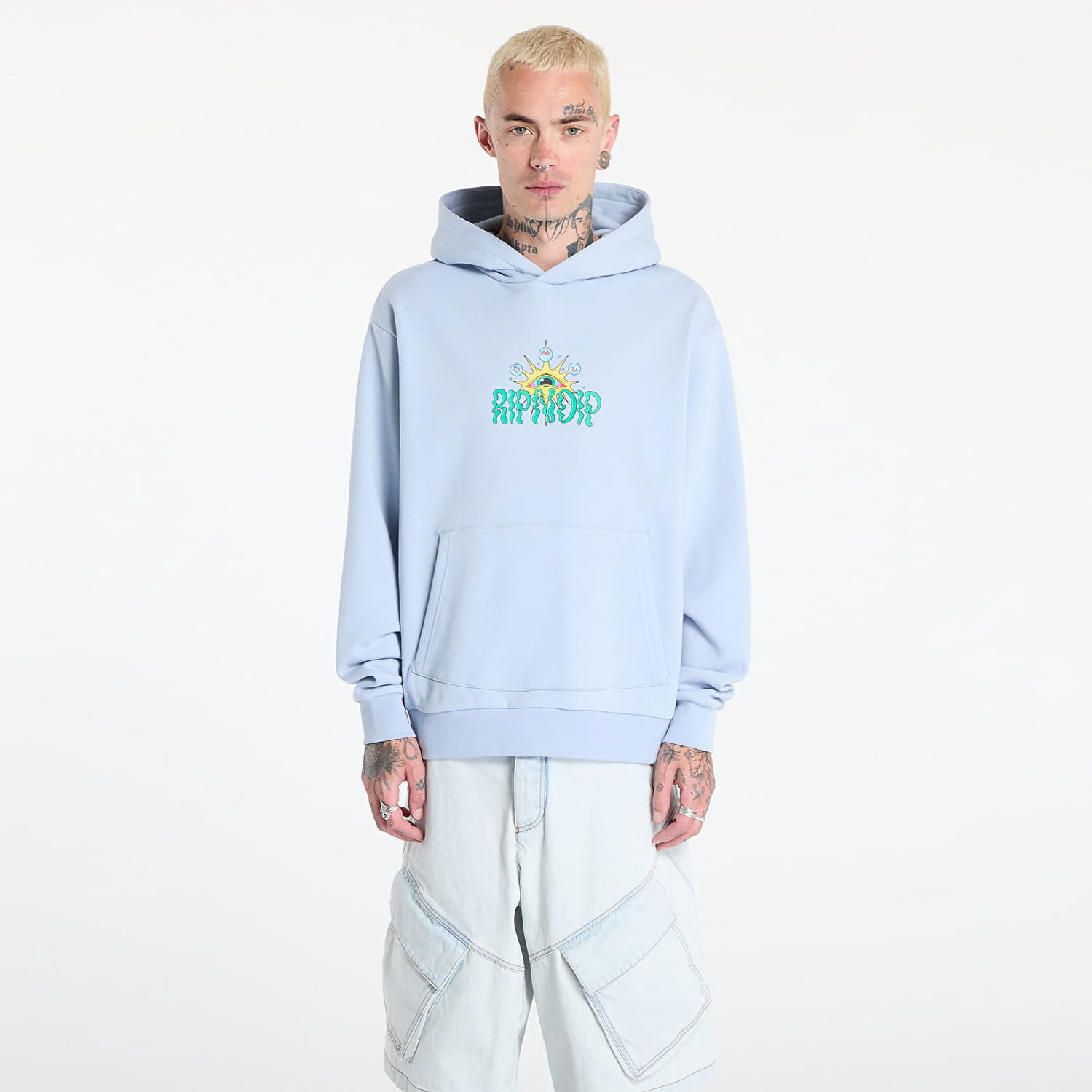 Pulover RIPNDIP RIPNDIP Mind Games Hoodie Modra | RNDSUM25125, 0