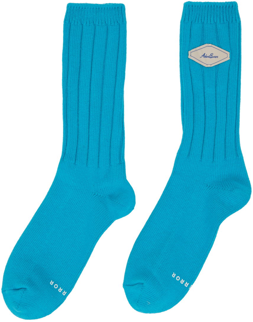 Nogavice ADER ERROR ADER error Fluic Ribbed Socks Turkizna | BMADSSAC0301LB, 1
