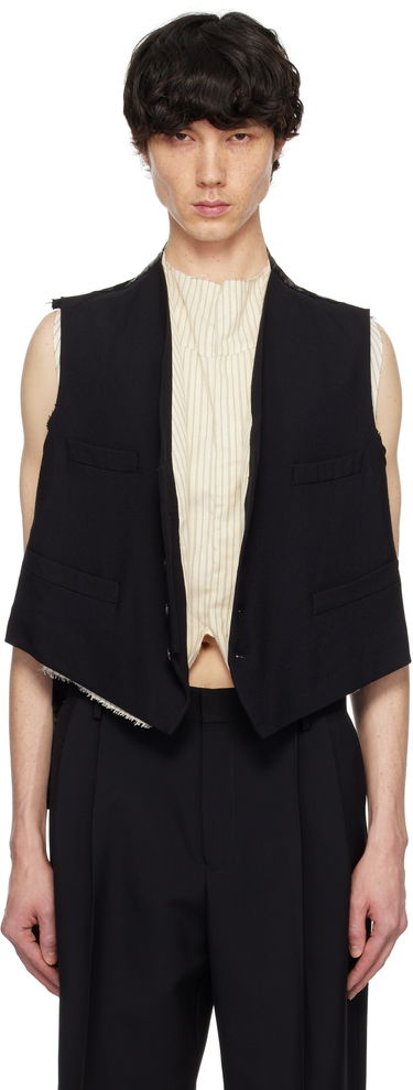 Telovnik Maison Margiela Maison Margiela Raw Edge Waistcoat Črna | S50FB0110 S53915, 0