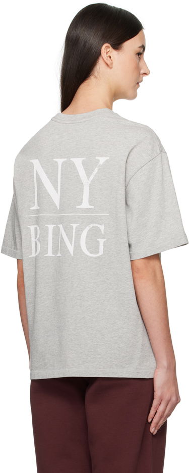 Majica Anine Bing Anine Bing Myers Serif T-Shirt Siva | A-08-10522-WAGR1, 2