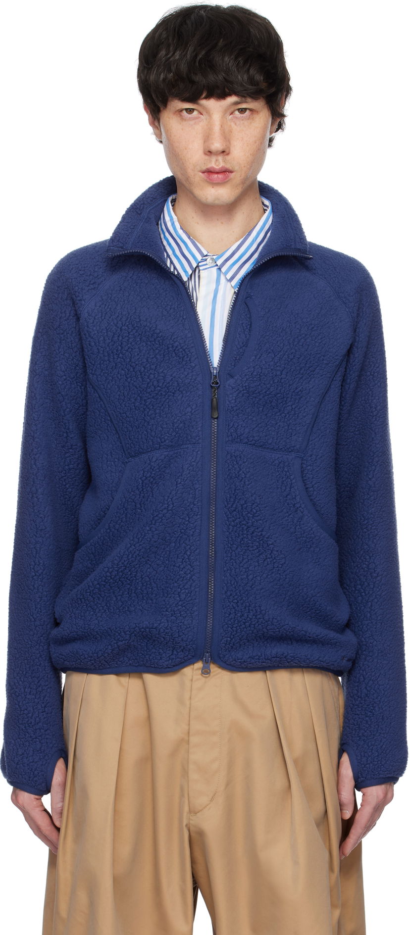 Pulover Snow Peak Thermal Boa Fleece Jacket Modra | SW-24AU005