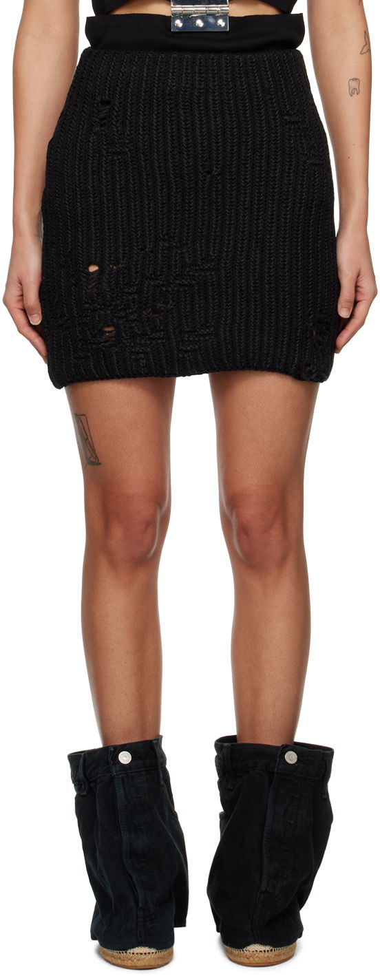 Krila JW Anderson Distressed Miniskirt Črna | KW0810-YN0151, 0