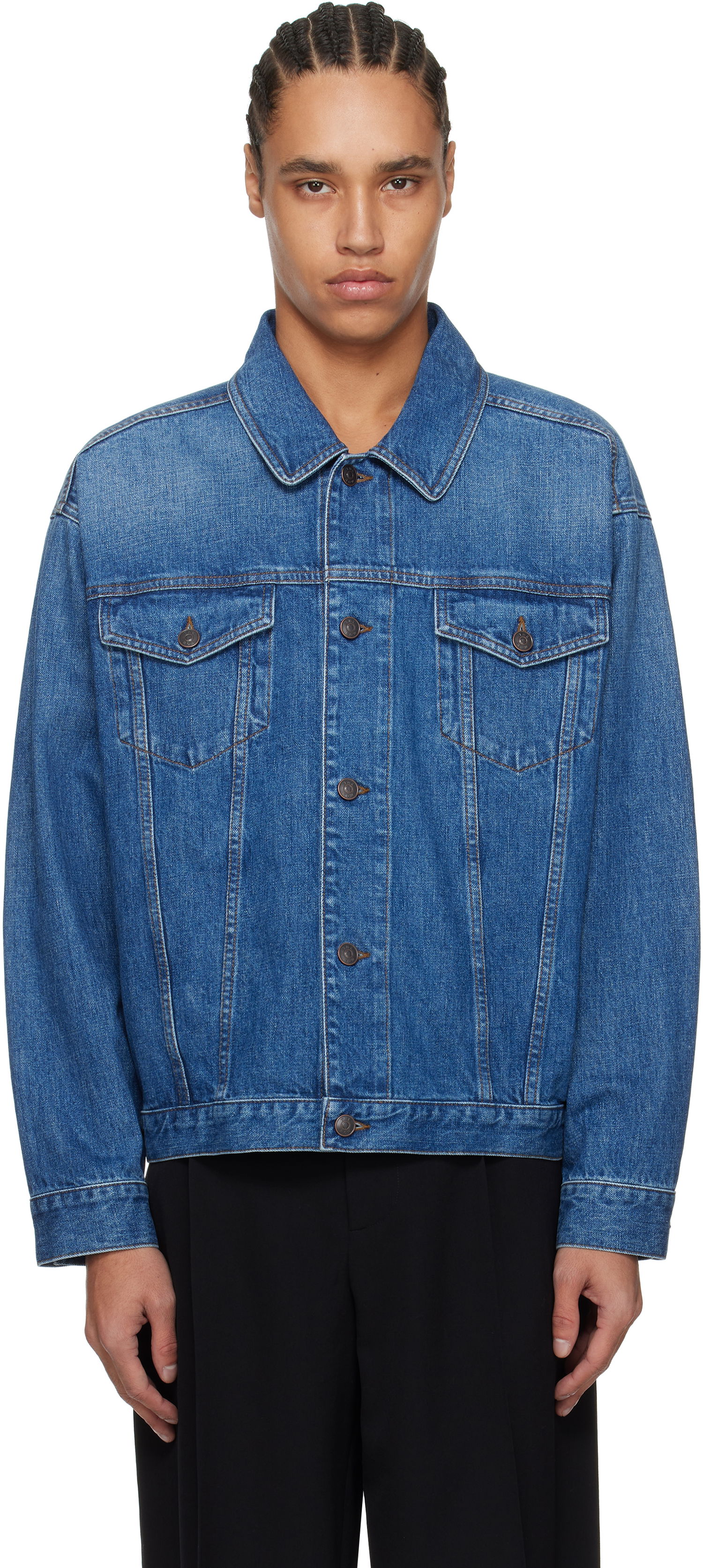 Jakna The Row The Row Seb Denim Jacket Modra | 906-W3809, 0