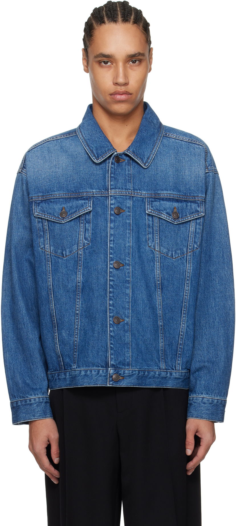 Jakna The Row The Row Seb Denim Jacket Modra | 906-W3809