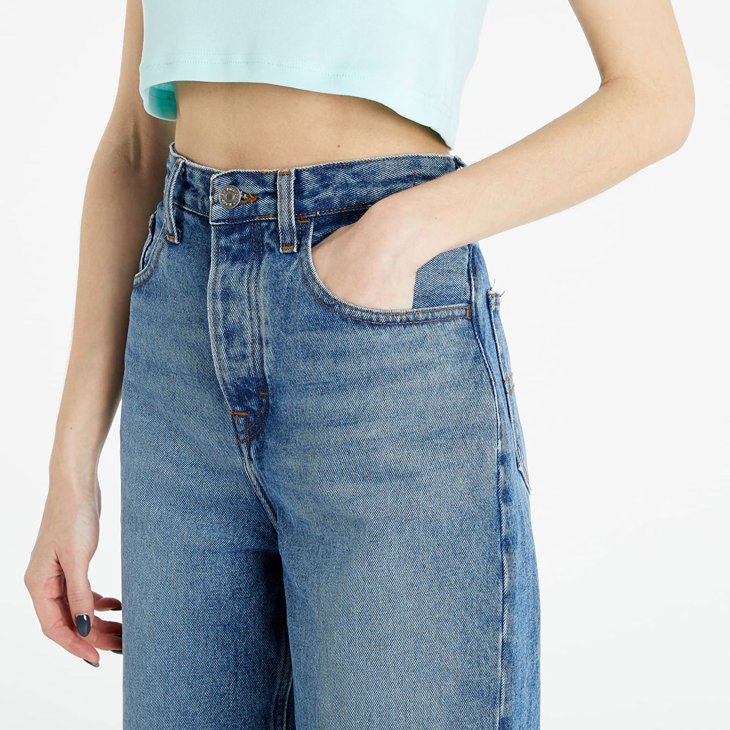 Kavbojke Tommy Hilfiger Mom Ultra High Rise Tapared Jeans Modra | DW0DW09599 1A5, 1
