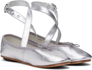 Pasovi Repetto Repetto Sophia Belt Ballerina Flats Kovinski | V4232VEM, 3