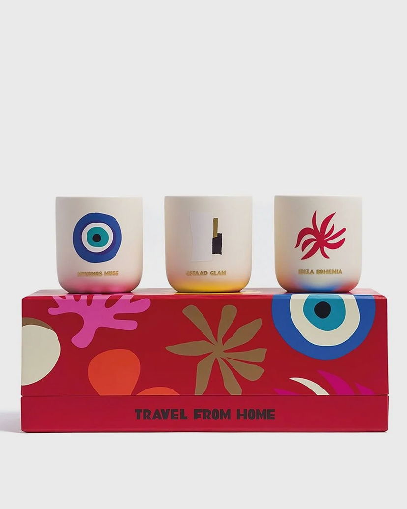 Sveče ASSOULINE Travel From Home Mini Scented Candle Set Večbarvna | 882664008116