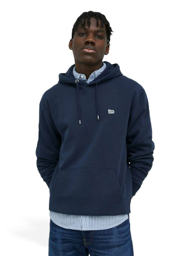 Pulover Lee Plain Hoodie Mornarica | L80YFW35