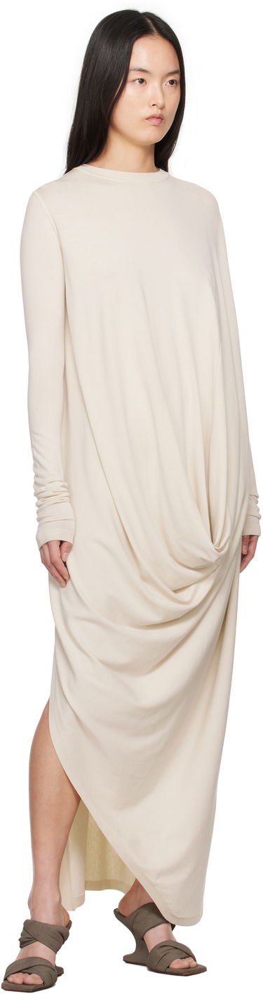 Obleke Rick Owens Rick Owens Hollywood Twisted Midi Dress Bež | RP01E7637 VI, 3