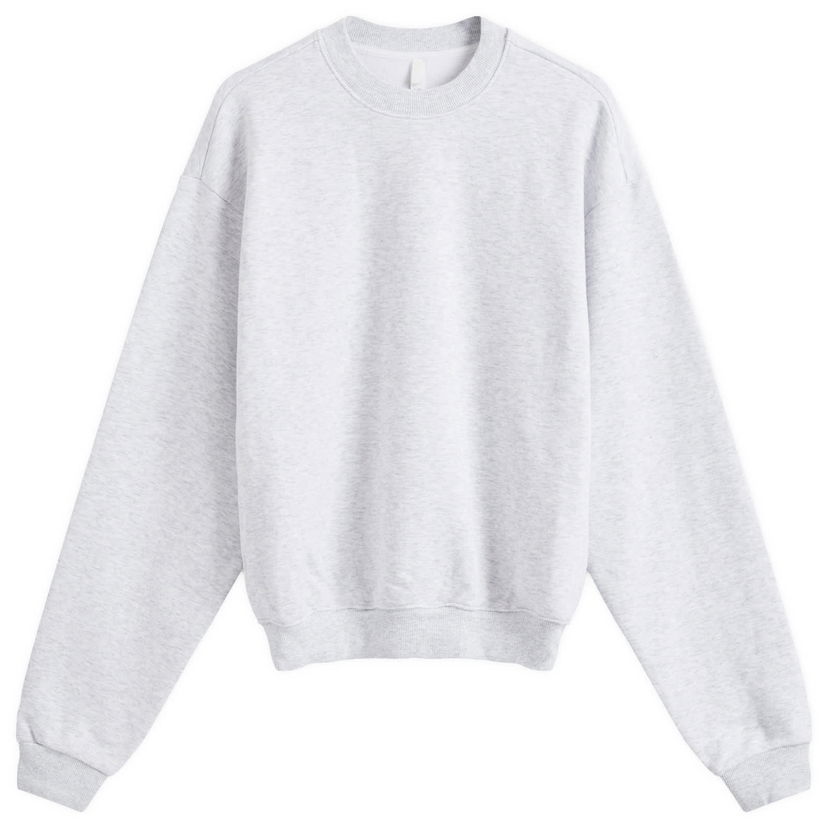 Pulover SKIMS Cotton Fleece Classic Crew Sweatshirt Siva | TP-PLO-4474-LHG