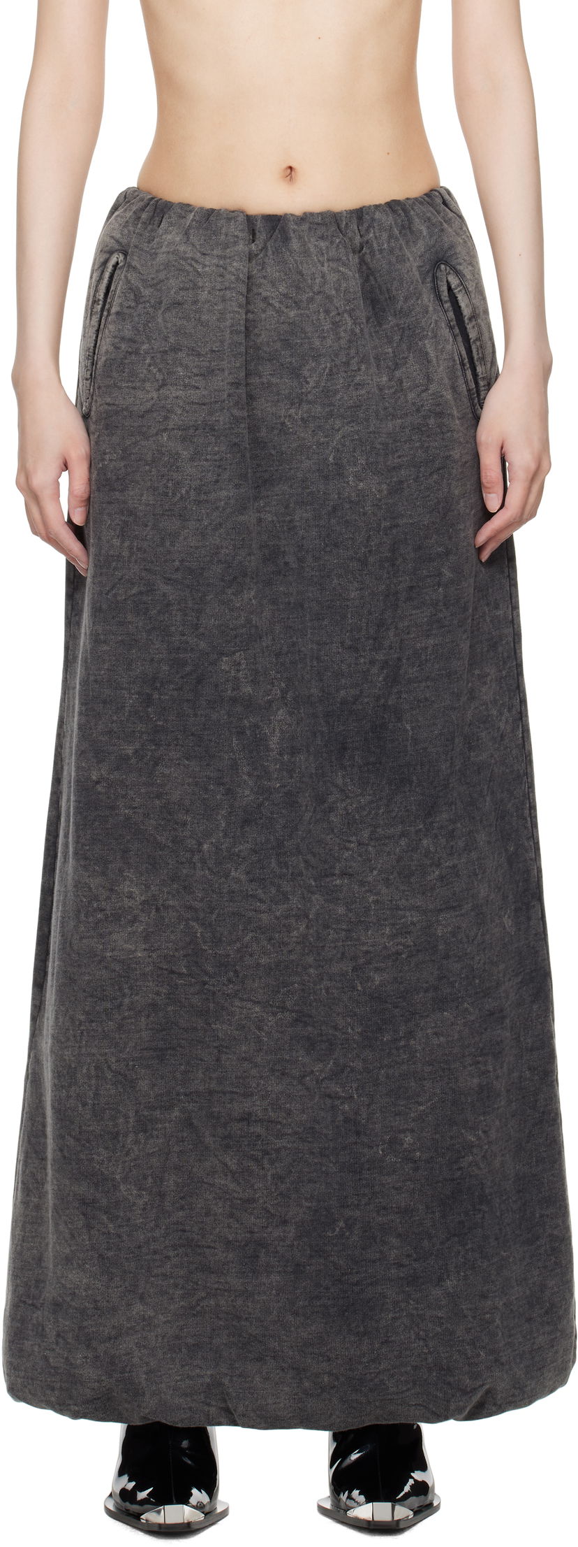 Krila Diesel O-Tulip Maxi Skirt Siva | A16524 0EGBV