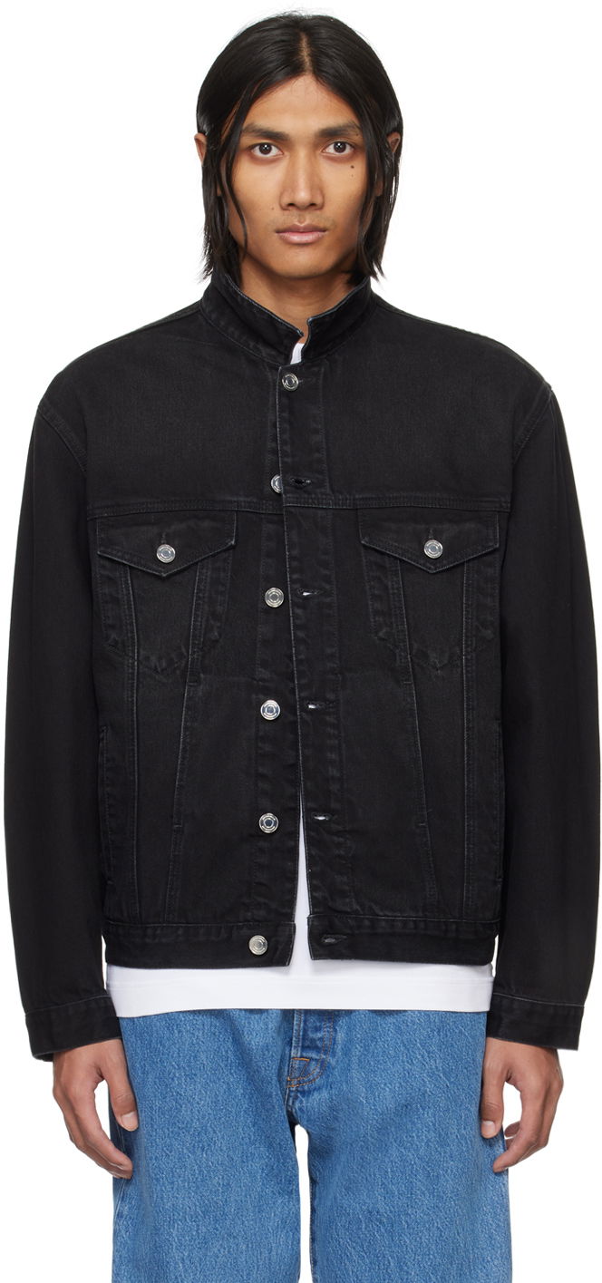 Jakna VETEMENTS VTMNTS Embroidered Denim Jacket Črna | VL20JA560BW