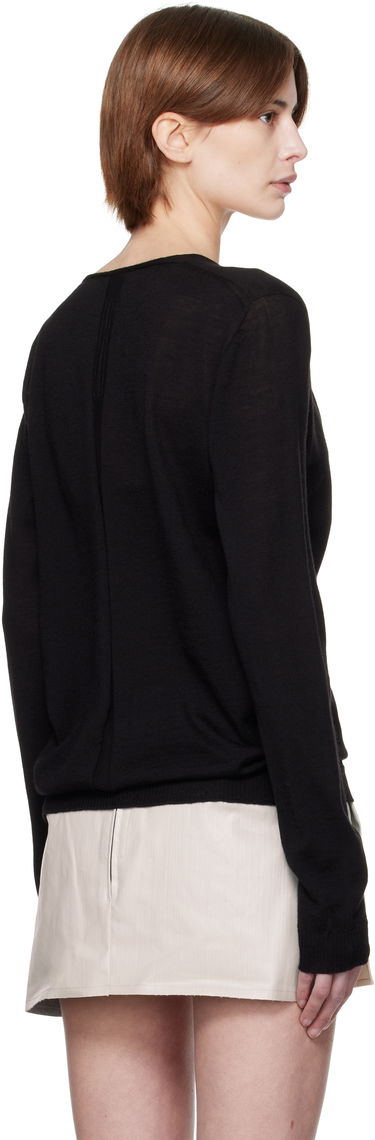 Pleteni pulover Rick Owens Rick Owens Hollywood Xtreme V-Neck Pullover Črna | RP01E7668 M, 2