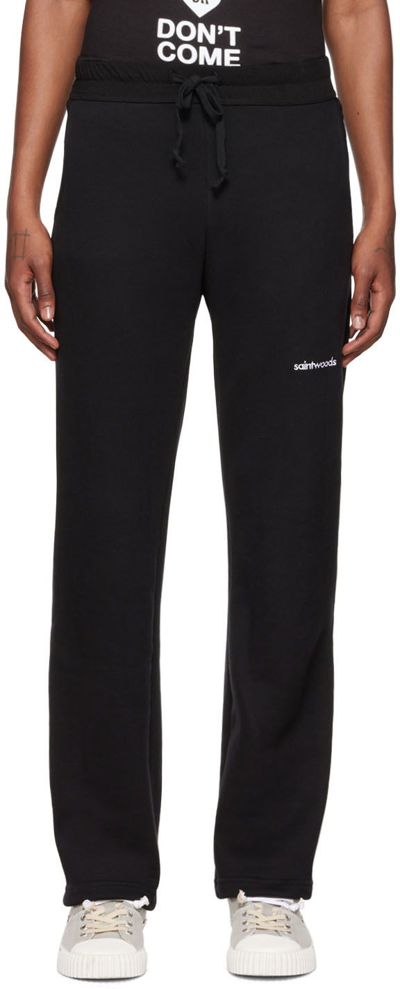 Trenirka Saintwoods Saintwoods Embroidered Lounge Pants Črna | SW01506