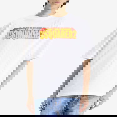 Majica DSQUARED2 Dsquared2 Loose Fit 3D Logo T-Shirt Bela | S71GD1553-S23009-100, 2