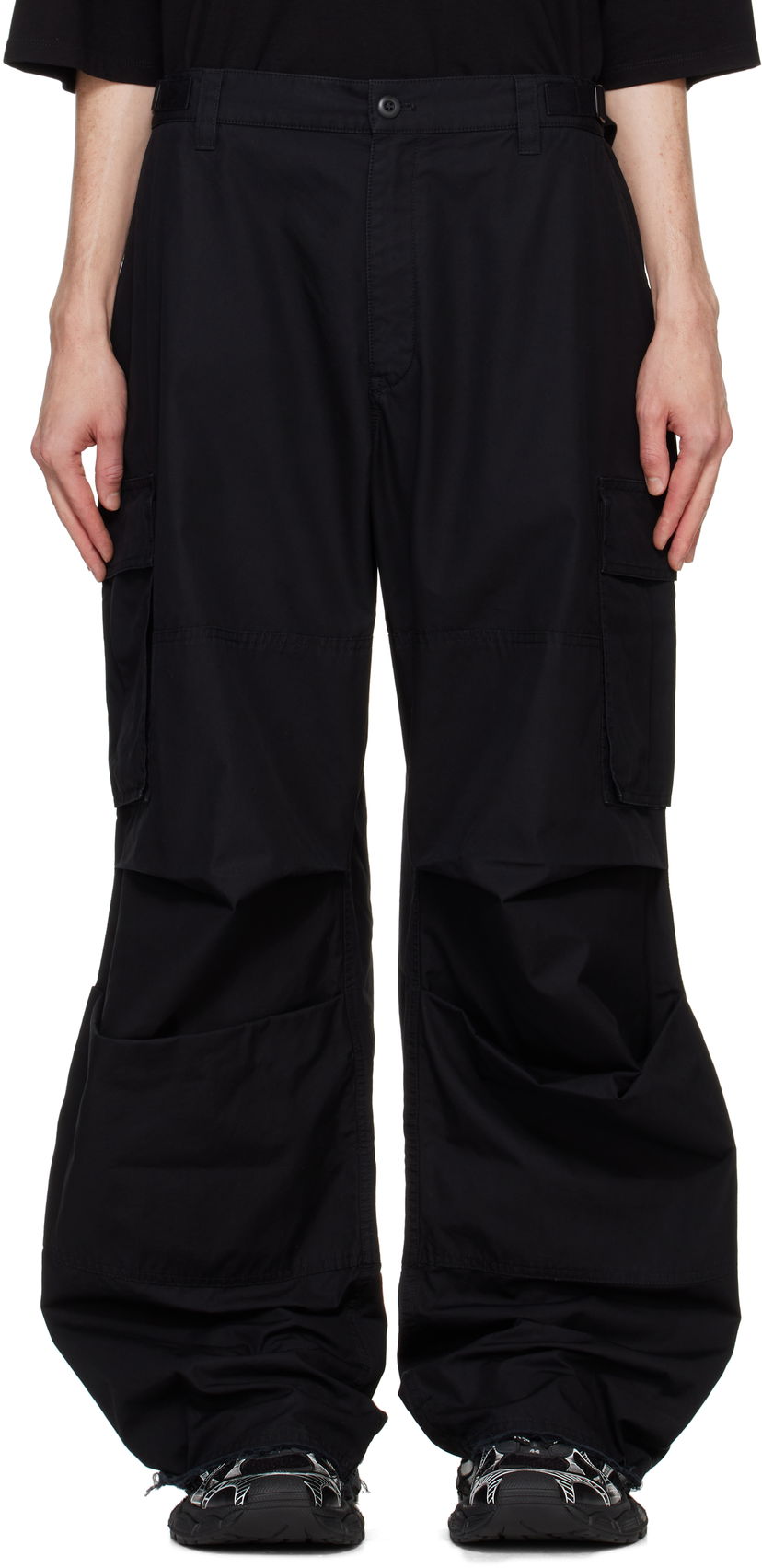 Cargo hlače 032C Overtime Cargo Pants Črna | F24-URW-1001-000