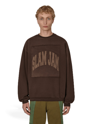 Pulover Slam Jam Boxy Crewneck Rjava | SBM0018FA10 BRW0001