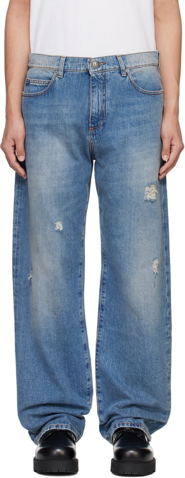Kavbojke Balmain Balmain Loose-Fit Jeans Modra | EH1ML155DF44, 0