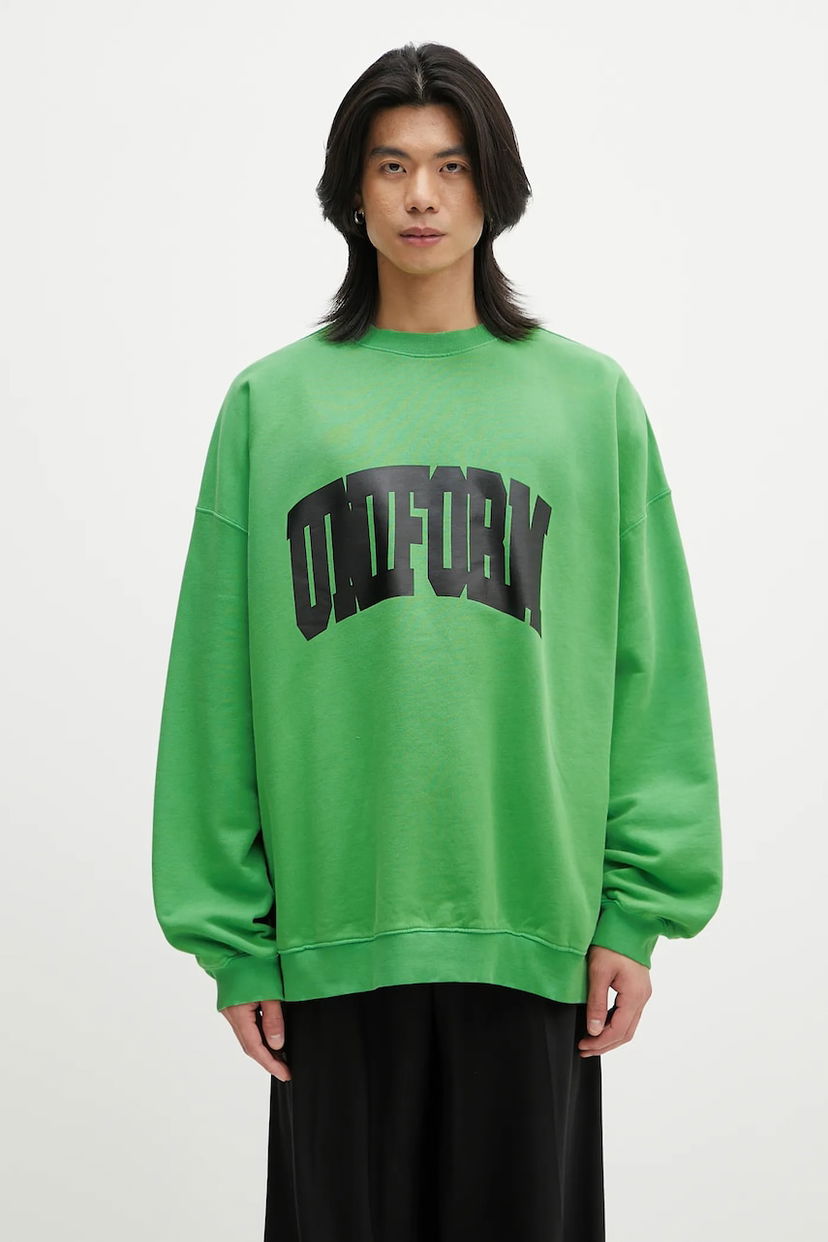 Pulover 032C 032C 'Lucky Strike' Print Sweatshirt Zelena | S25.URC.0521.450