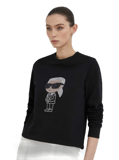 Pulover KARL LAGERFELD Ikonik 2.0 RS Sweatshirt Črna | 230W1870