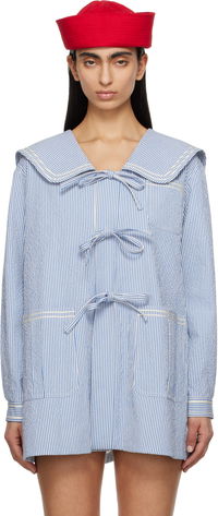 Bode Club Stripe Sailor Coat