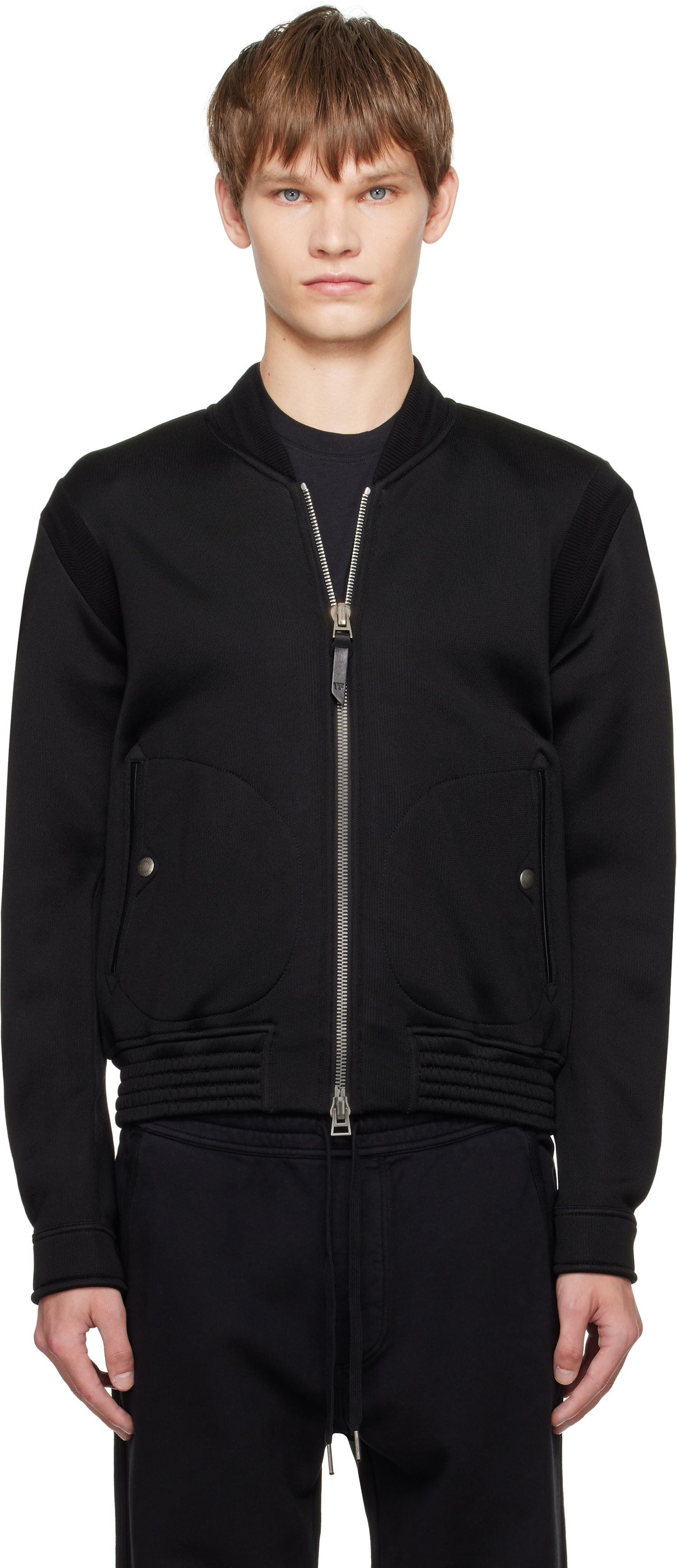 Bomber jakna Tom Ford TOM FORD Cotton Viscose Bomber Jacket Črna | JZL019-JMC081, 0