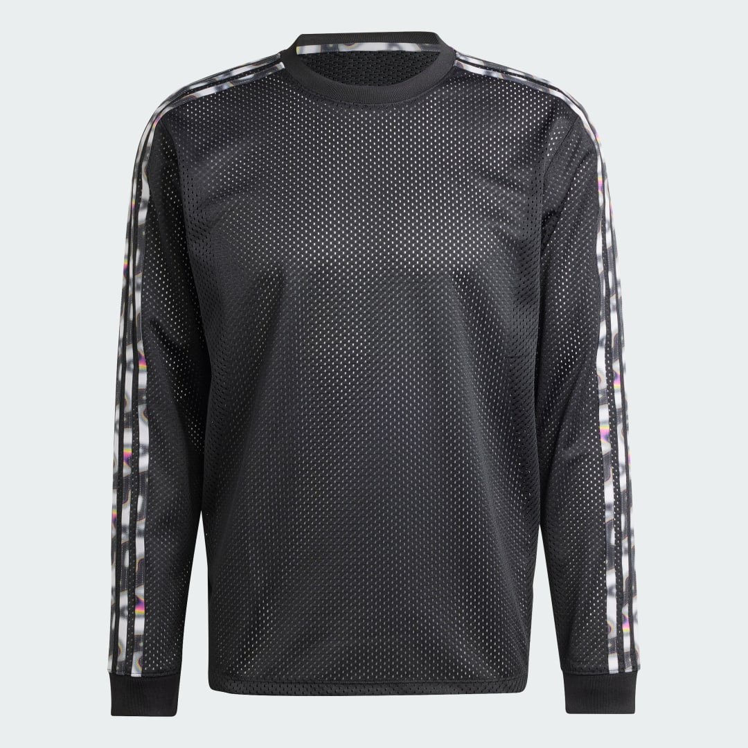Majica adidas Performance Pride Mesh 3-Stripes Long Sleeve Črna | IZ4893, 1