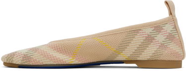 Oblačila Burberry Burberry Check Knit Ballerina Flats Bež | 8101053, 2