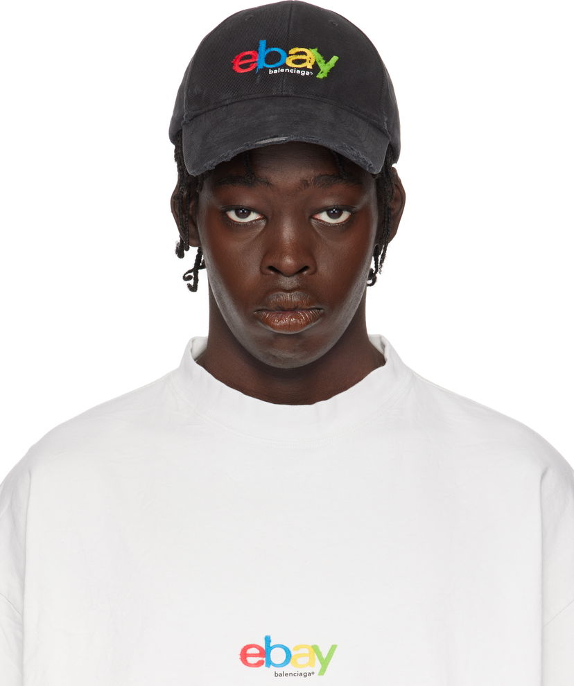 Kapa Balenciaga Balenciaga 'Ebay' Baseball Cap Črna | 808876410B21034
