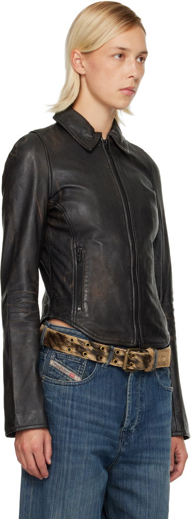 Jakna Diesel L-Egrad Distressed Leather Jacket Črna | A19596 0ILBS, 1